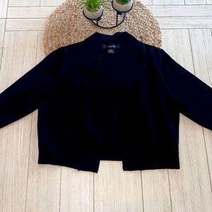 89th & Madison black 3/4 cropped cardigan sweater